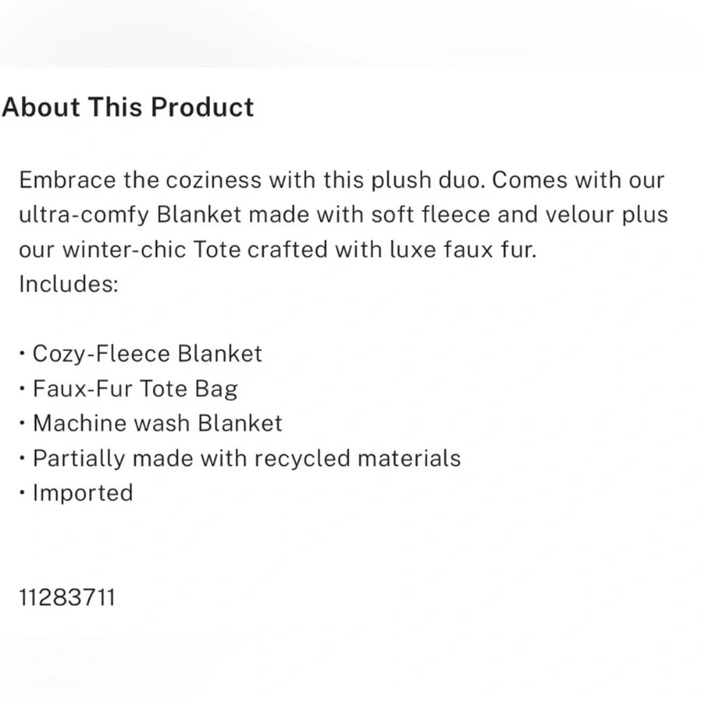 New Victoria's Secret White Tote and Pink Sherpa Blanket Set Limited Edition - Picture 4 of 6